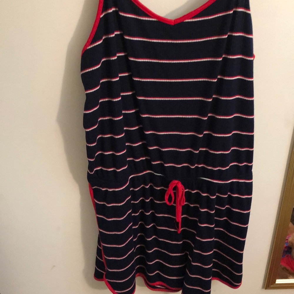 Red, white, and blue romper